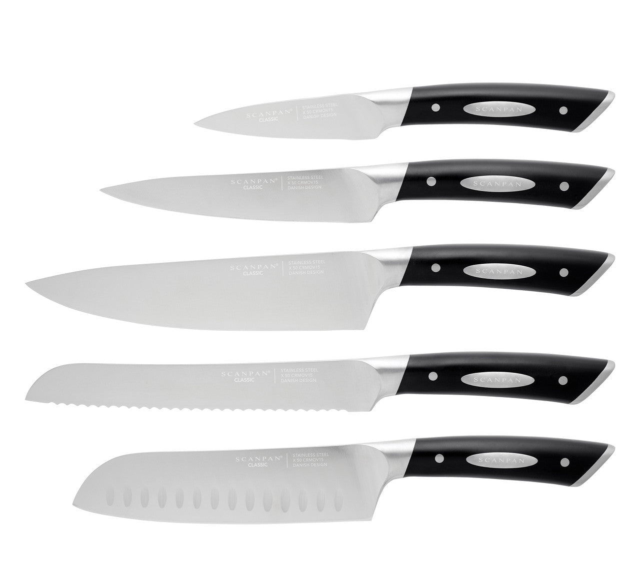 Kalo 6 Piece Knife Block Set - Ash