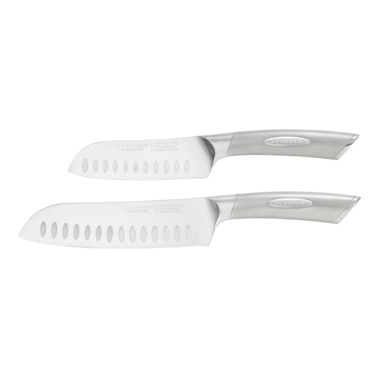 Classic Steel 2 Piece Santoku Set