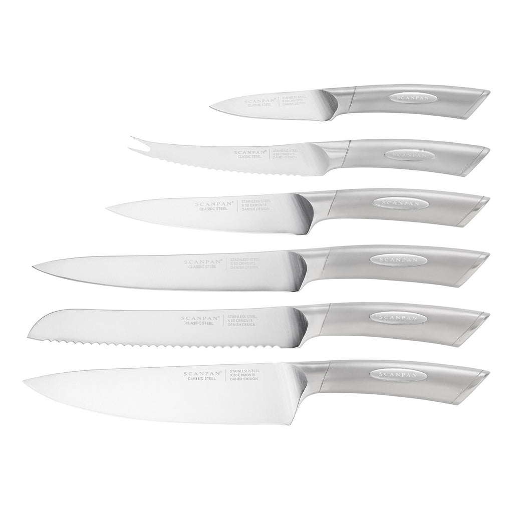 Classic Steel 7 Piece Knife Block Set