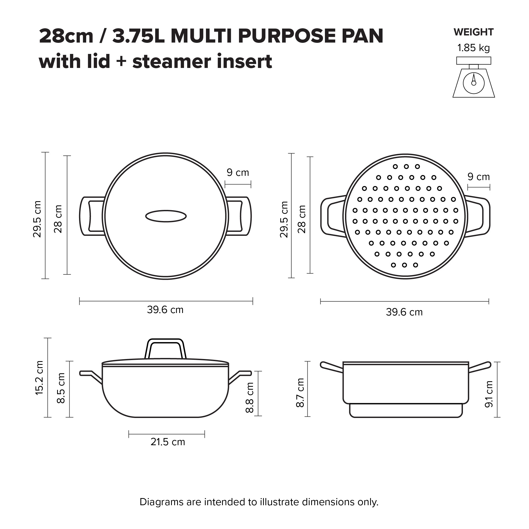 Impact 28cm Multi Purpose Pan