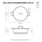 Impact 16/18/20cm Multi Steamer Insert with Lid