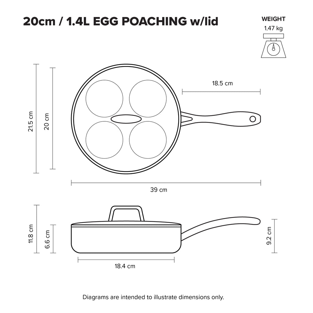 Impact 20cm Egg Poacher Set