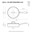 Impact 20cm Egg Poacher Set
