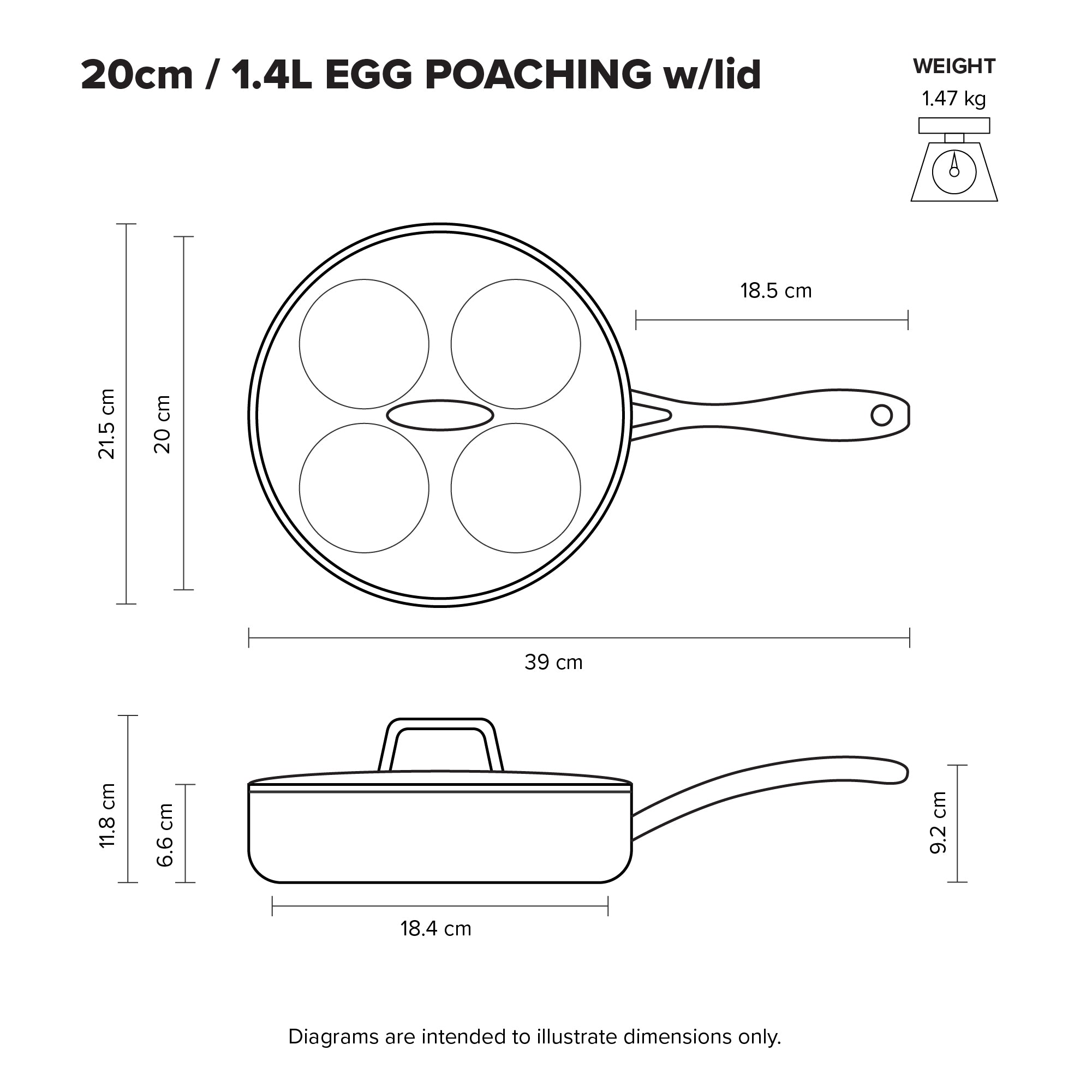 Impact 20cm Egg Poacher Set
