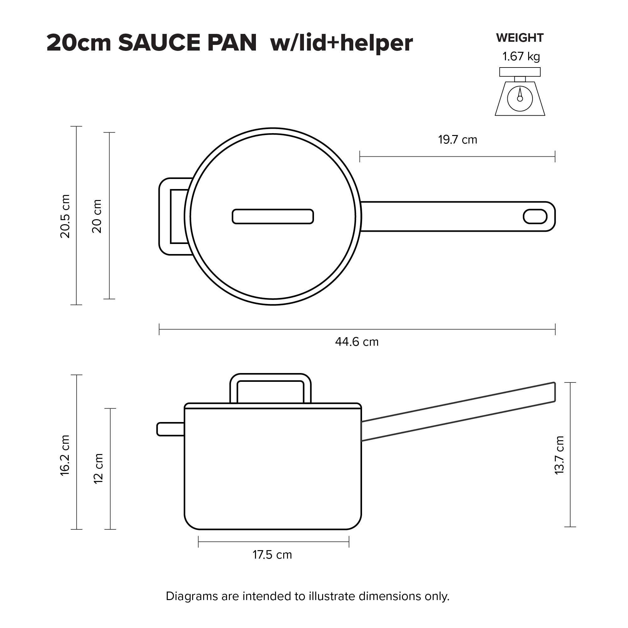 ELEKTRA Saucepan with Helper Handle